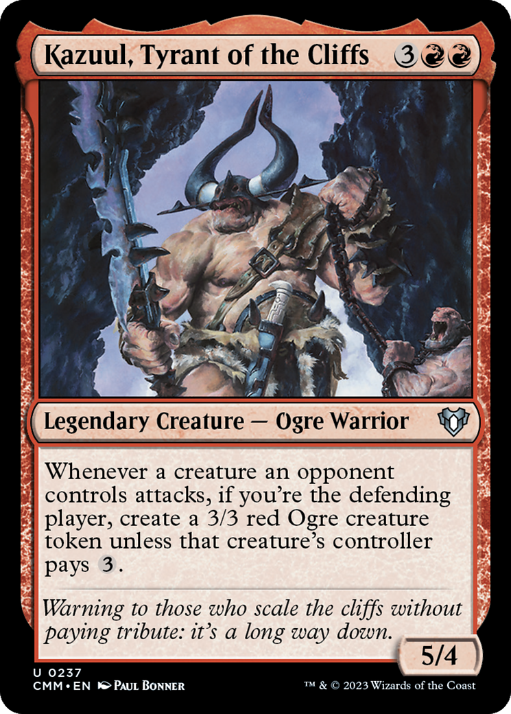 Kazuul, Tyrant of the Cliffs [Commander Masters] | Rook's Games and More