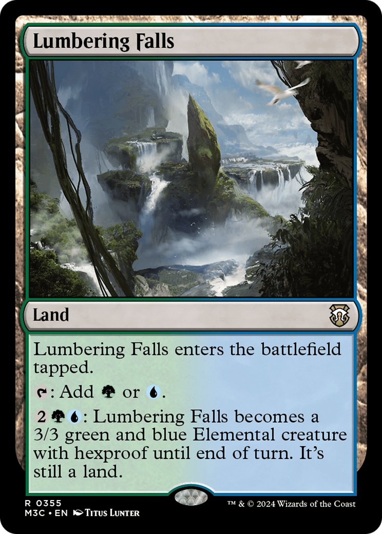 Lumbering Falls (Ripple Foil) [Modern Horizons 3 Commander] | Rook's Games and More