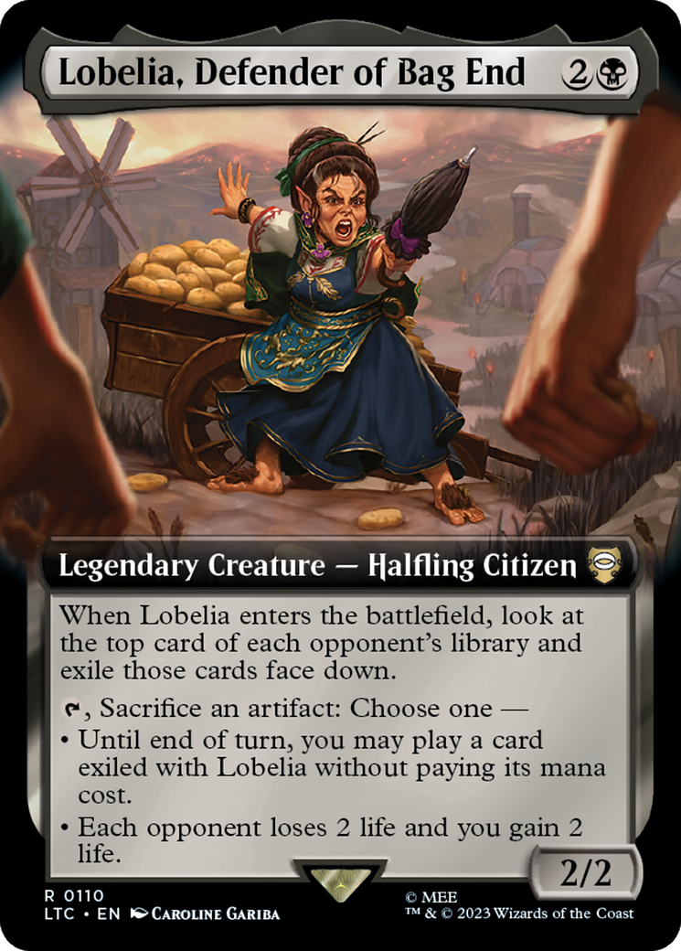 Lobelia, Defender of Bag End (Extended Art) [The Lord of the Rings: Tales of Middle-Earth Commander] | Rook's Games and More