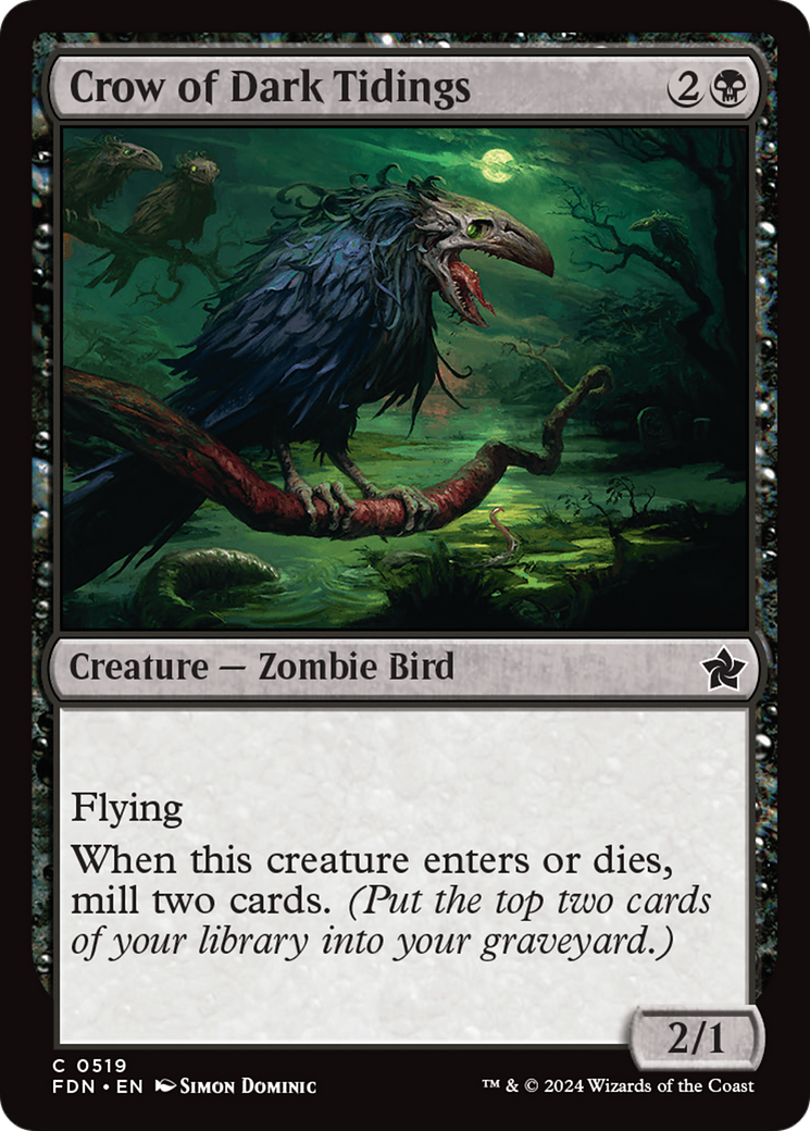 Crow of Dark Tidings [Foundations] | Rook's Games and More