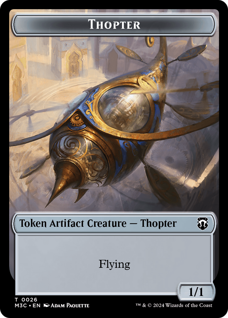 Thopter // Copy Double-Sided Token [Modern Horizons 3 Commander Tokens] | Rook's Games and More