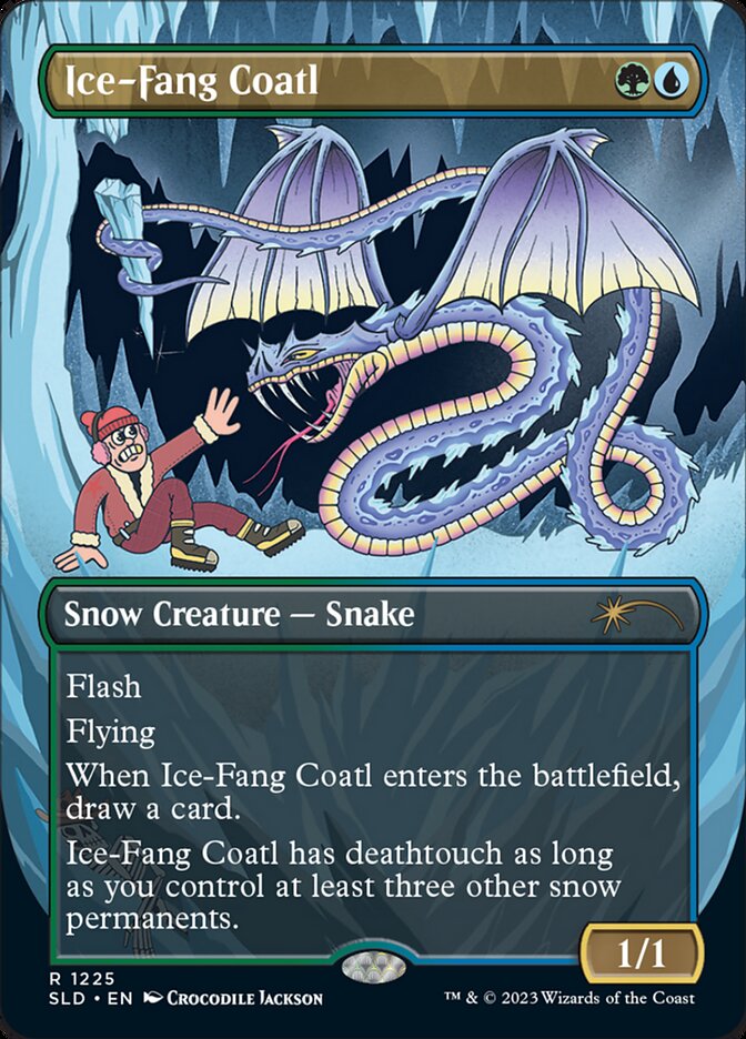 Ice-Fang Coatl (Borderless) [Secret Lair Drop Series] | Rook's Games and More