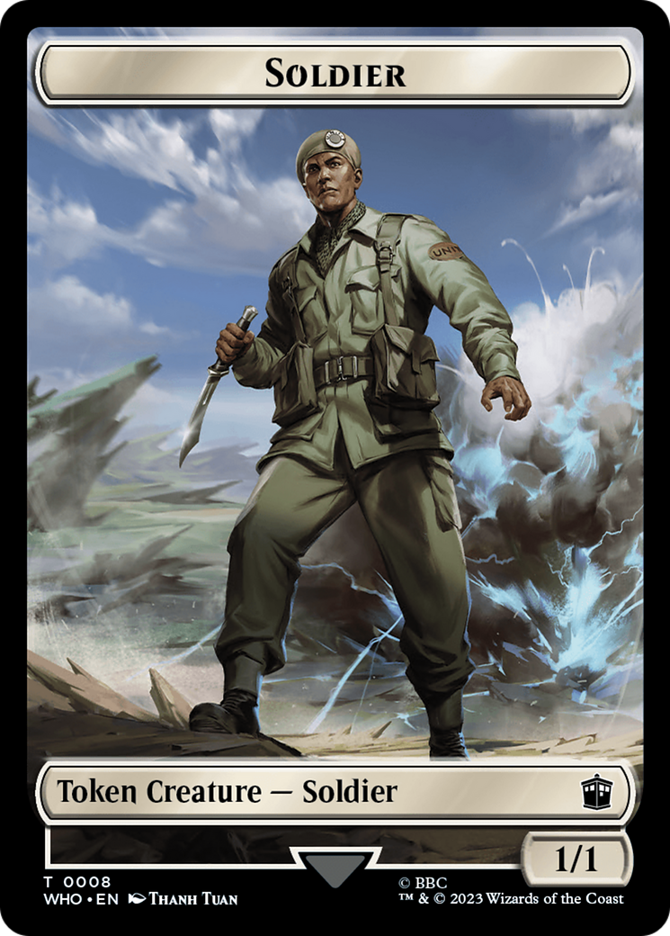 Soldier // Alien Warrior Double-Sided Token [Doctor Who Tokens] | Rook's Games and More