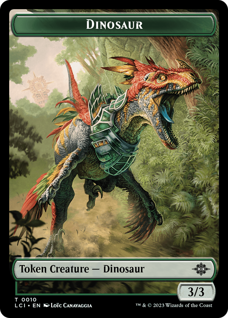 Dinosaur Token (0010) [The Lost Caverns of Ixalan Tokens] | Rook's Games and More