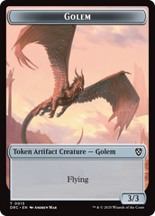 Golem (0013) // Nalaar Aetherjet Double-Sided Token [Aetherdrift Tokens] | Rook's Games and More