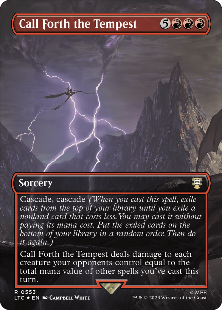 Call Forth the Tempest (Borderless) (Surge Foil) [The Lord of the Rings: Tales of Middle-Earth Commander] | Rook's Games and More