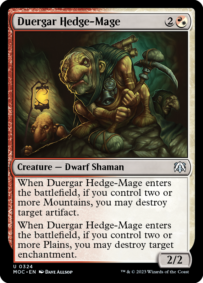 Duergar Hedge-Mage [March of the Machine Commander] | Rook's Games and More