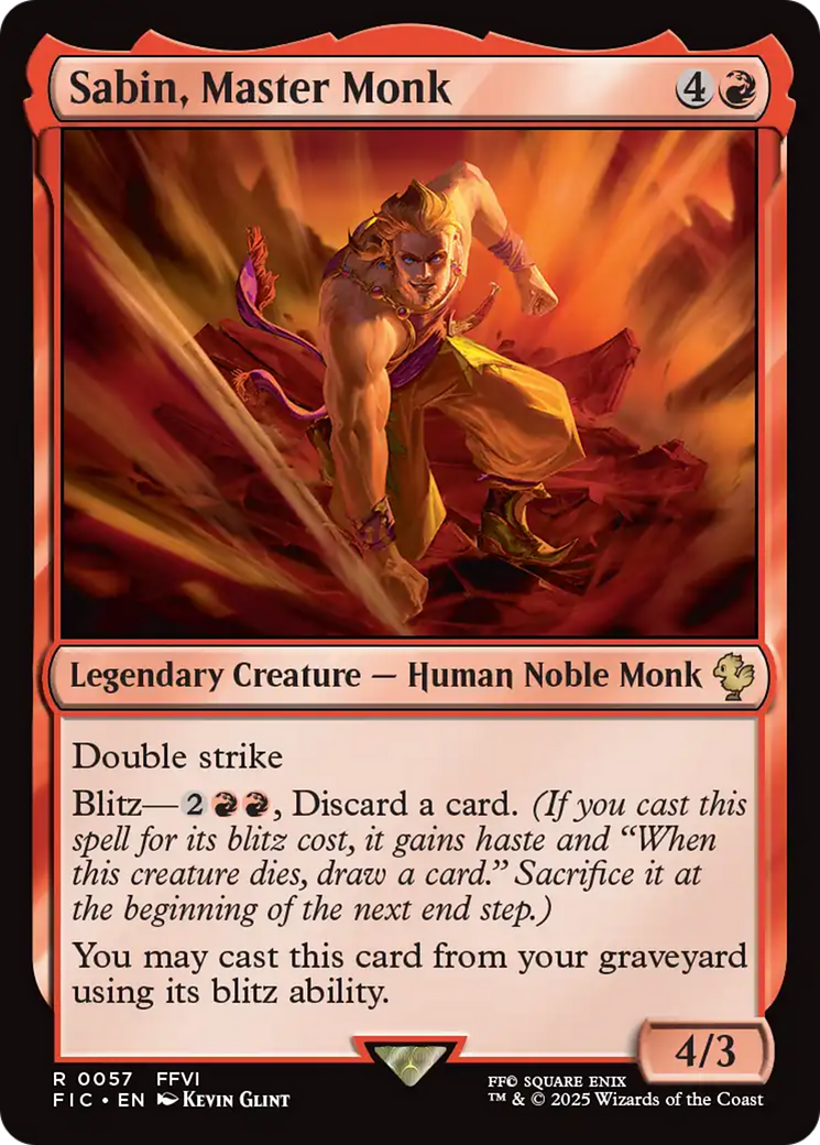 Sabin, Master Monk [FINAL FANTASY Commander] | Rook's Games and More