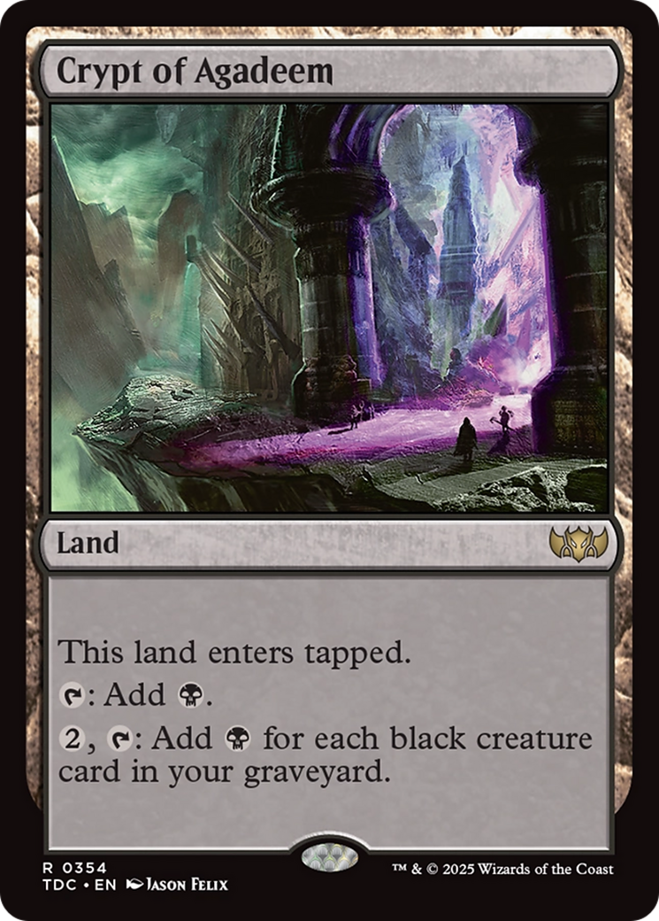 Crypt of Agadeem [Tarkir: Dragonstorm Commander] | Rook's Games and More