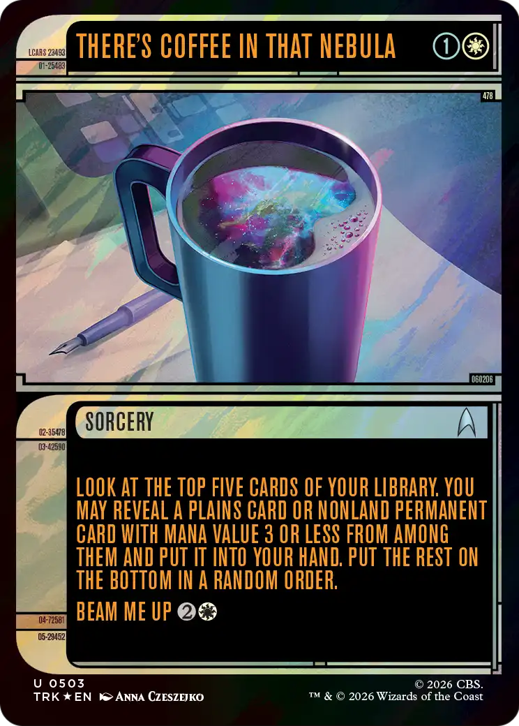 There's Coffee in that Nebula (Showcase) (Surge Foil) [Star Trek] | Rook's Games and More
