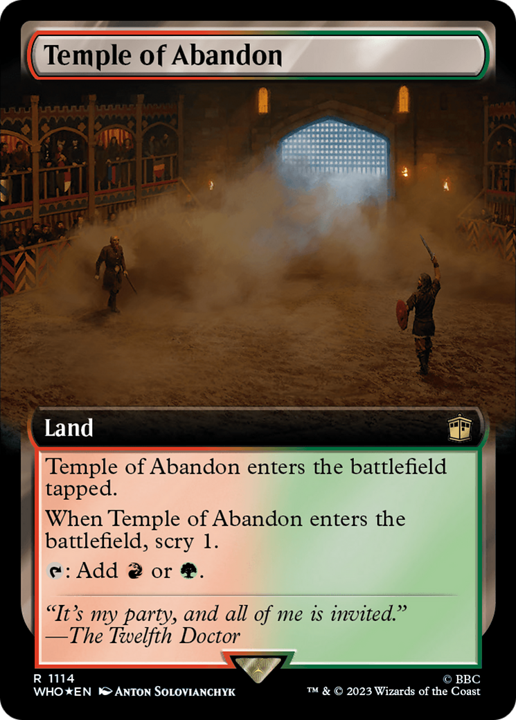 Temple of Abandon (Extended Art) (Surge Foil) [Doctor Who] | Rook's Games and More