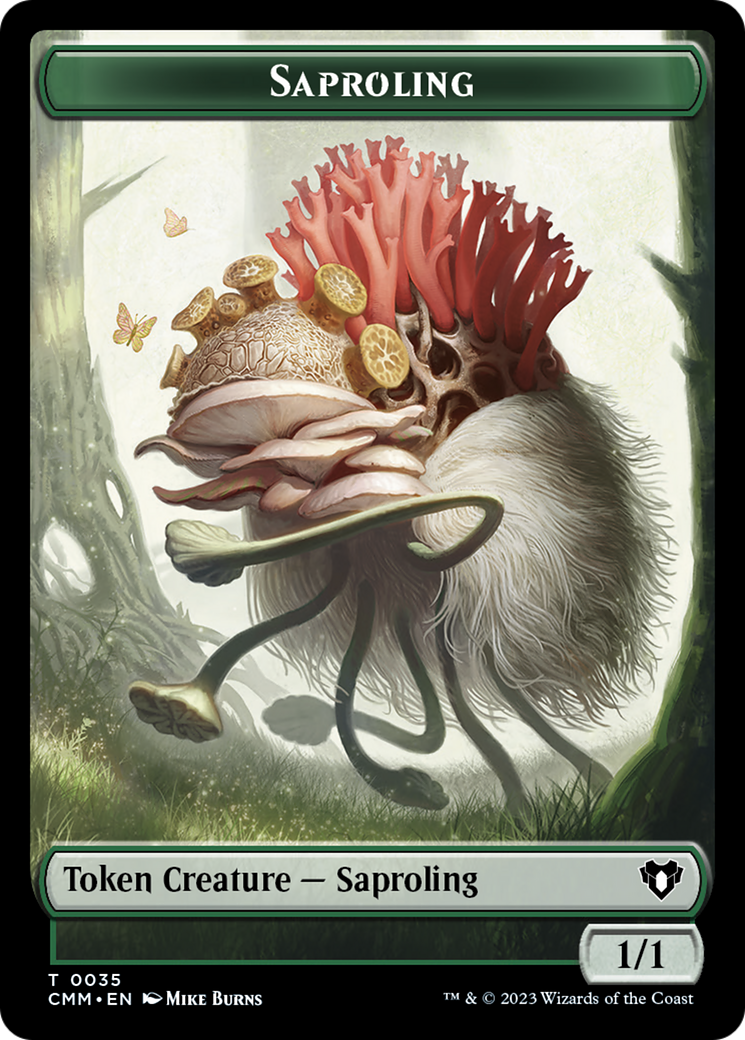 Saproling // Satyr Double-Sided Token [Commander Masters Tokens] | Rook's Games and More