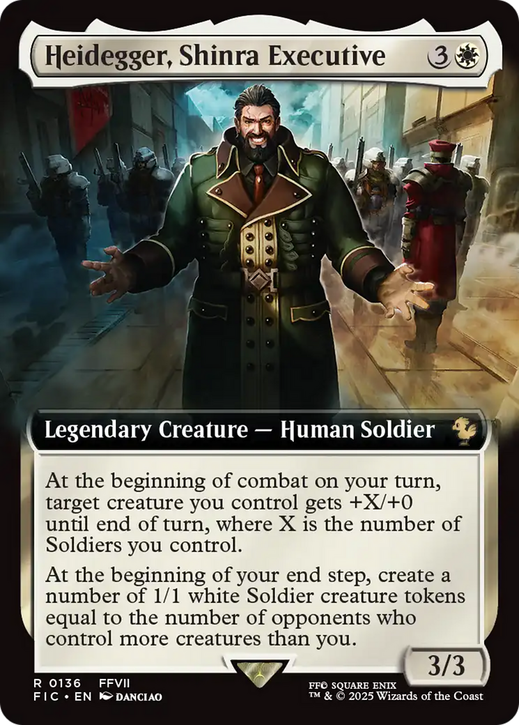 Heidegger, Shinra Executive (Extended Art) [FINAL FANTASY Commander] | Rook's Games and More
