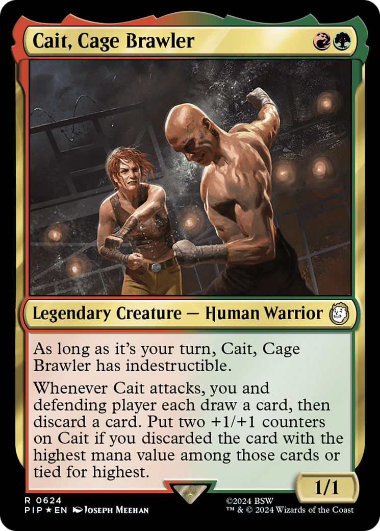 Cait, Cage Brawler (Surge Foil) [Fallout] | Rook's Games and More
