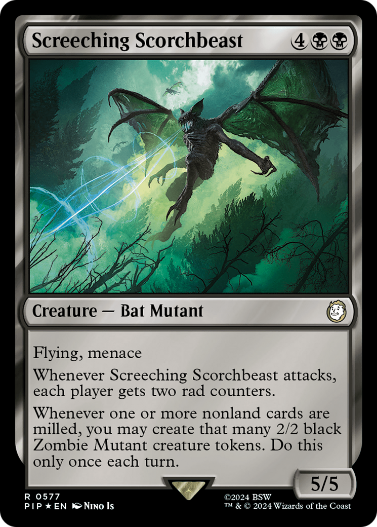 Screeching Scorchbeast (Surge Foil) [Fallout] | Rook's Games and More