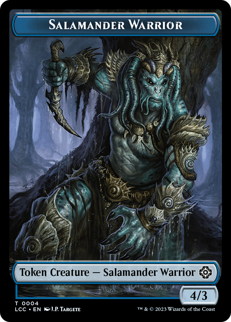 Salamander Warrior // Treasure Double-Sided Token [The Lost Caverns of Ixalan Commander Tokens] | Rook's Games and More