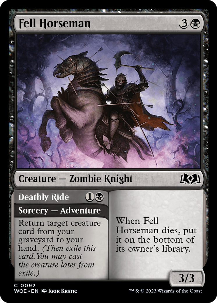 Fell Horseman // Deathly Ride [Wilds of Eldraine] | Rook's Games and More