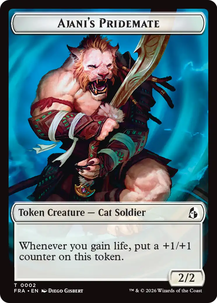 Ajani's Pridemate // Ajani Resolute Double-Sided Token [Reality Fracture Tokens] | Rook's Games and More
