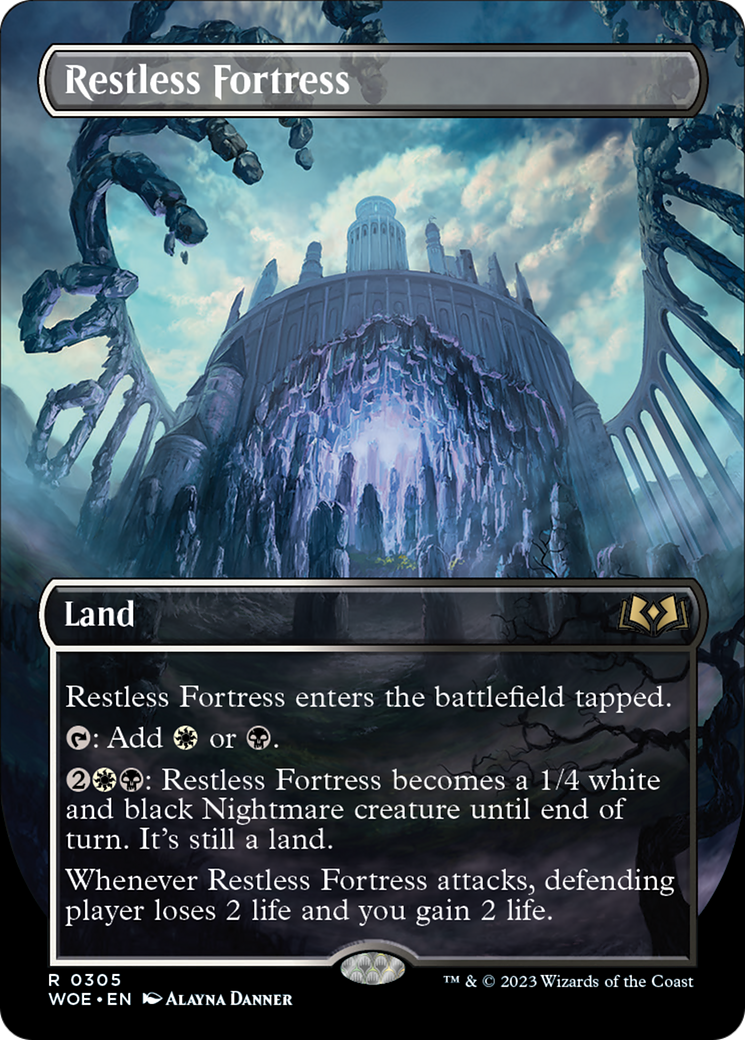 Restless Fortress (Borderless Alternate Art) [Wilds of Eldraine] | Rook's Games and More