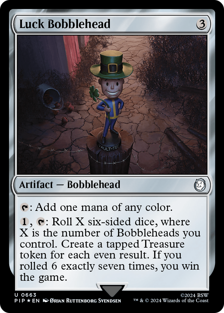 Luck Bobblehead (Surge Foil) [Fallout] | Rook's Games and More