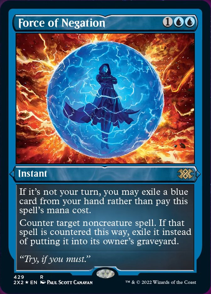 Force of Negation (Foil Etched) [Double Masters 2022] | Rook's Games and More