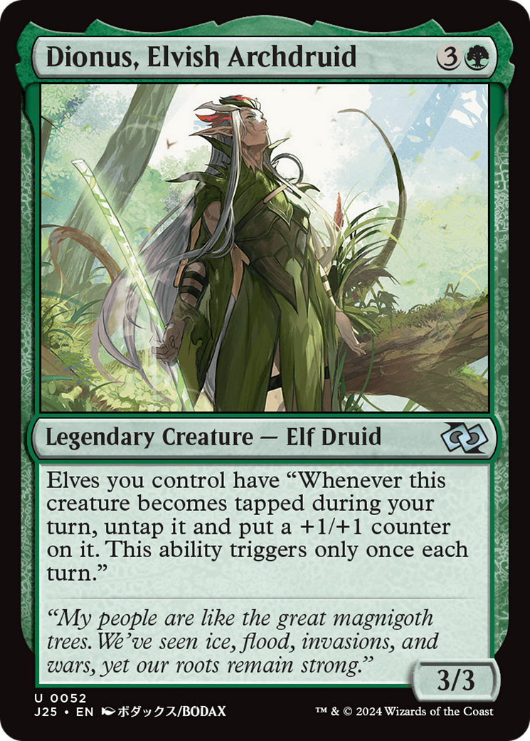 Dionus, Elvish Archdruid (Anime) [Foundations Jumpstart] | Rook's Games and More