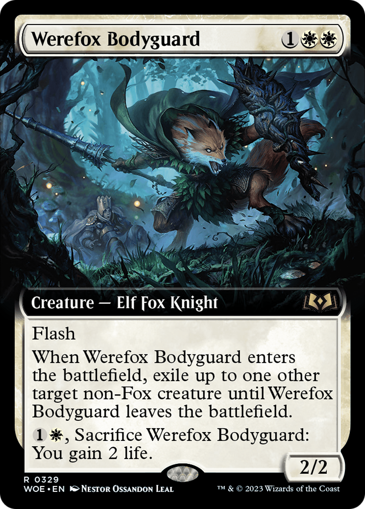 Werefox Bodyguard (Extended Art) [Wilds of Eldraine] | Rook's Games and More