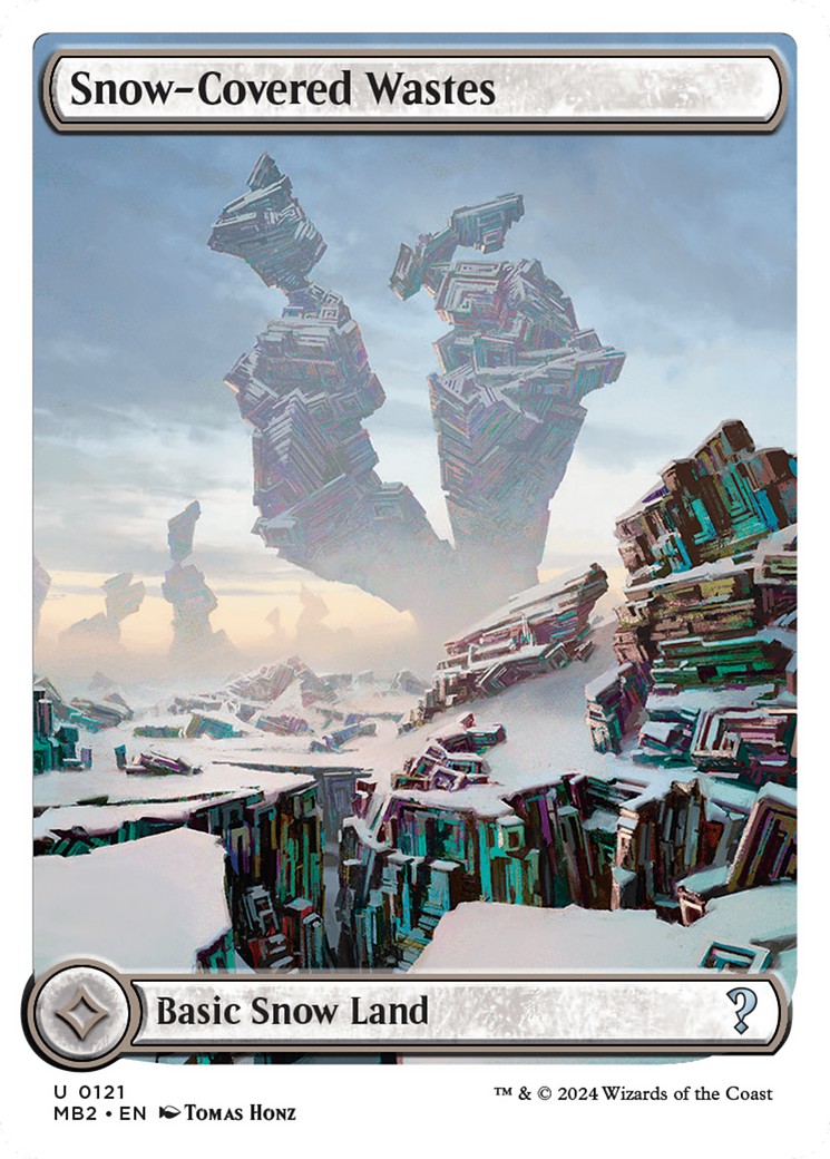 Snow-Covered Wastes (White Border) [Mystery Booster 2] | Rook's Games and More