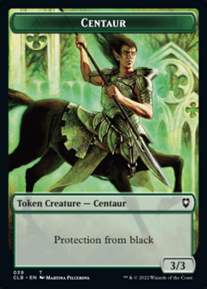 Horror // Centaur Double-Sided Token [Commander Legends: Battle for Baldur's Gate Tokens] | Rook's Games and More