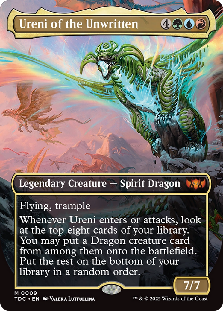 Ureni of the Unwritten (Borderless) [Tarkir: Dragonstorm Commander] | Rook's Games and More