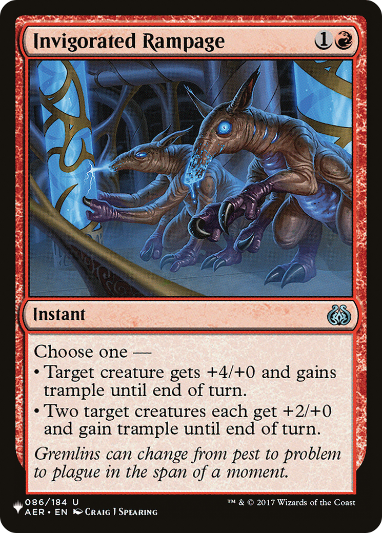 Invigorated Rampage [The List] | Rook's Games and More