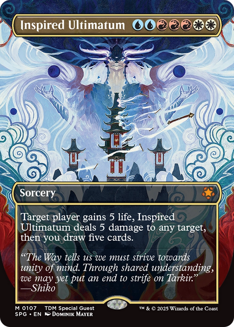 Inspired Ultimatum (Borderless) [Tarkir: Dragonstorm Special Guests] | Rook's Games and More