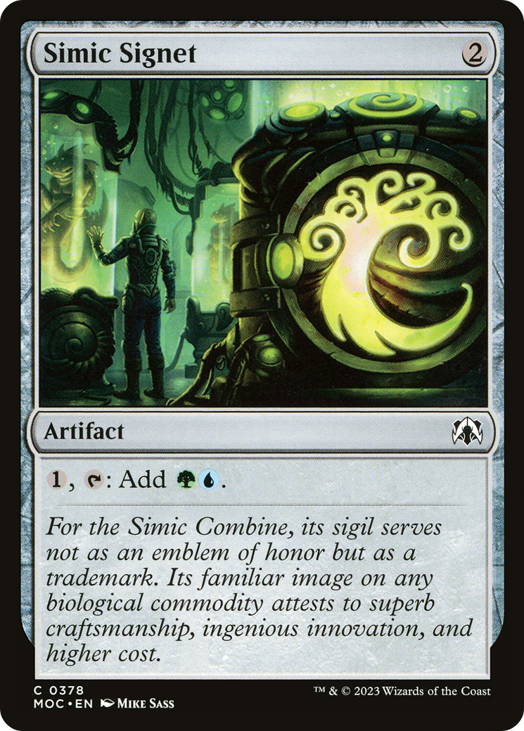 Simic Signet [March of the Machine Commander] | Rook's Games and More