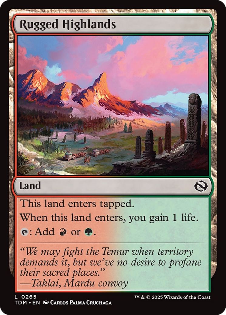Rugged Highlands [Tarkir: Dragonstorm] | Rook's Games and More