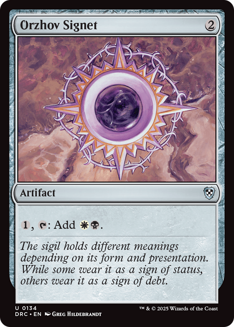 Orzhov Signet [Aetherdrift Commander] | Rook's Games and More