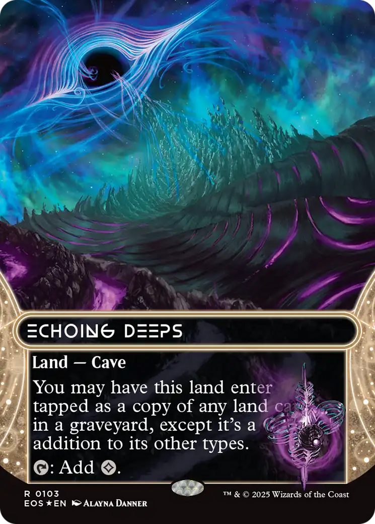 Echoing Deeps (0103) (Borderless) (Galaxy Foil) [Edge of Eternities: Stellar Sights] | Rook's Games and More