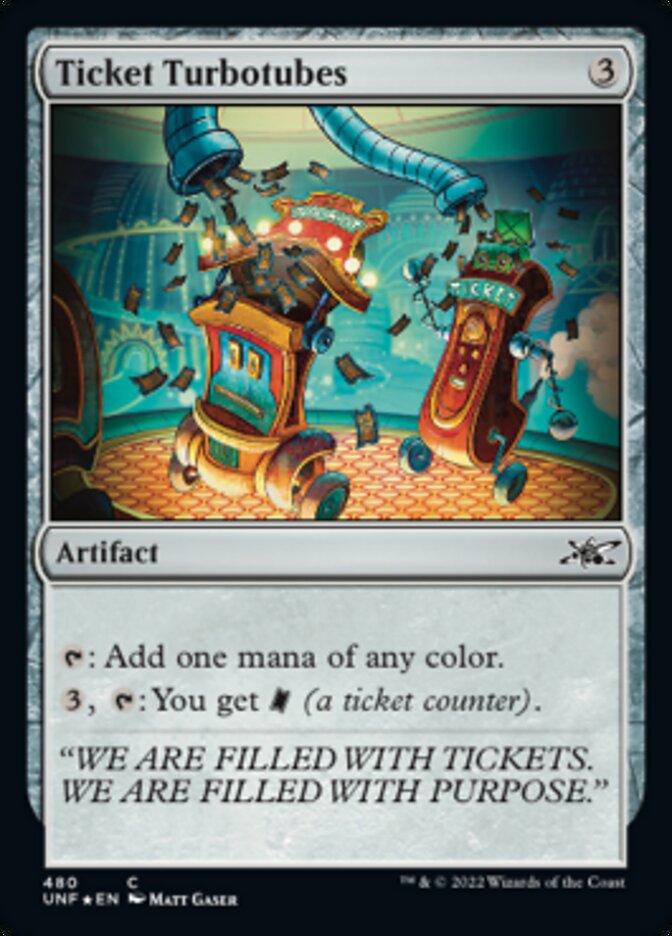 Ticket Turbotubes (Galaxy Foil) [Unfinity] | Rook's Games and More