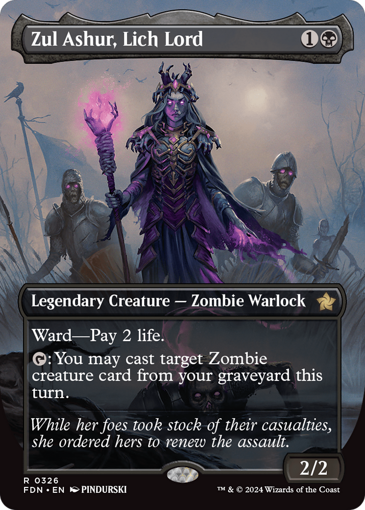 Zul Ashur, Lich Lord (Borderless) [Foundations] | Rook's Games and More