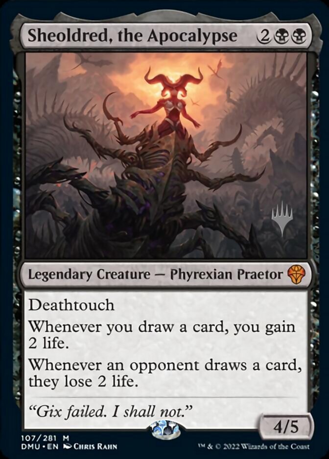 Sheoldred, the Apocalypse (Promo Pack) [Dominaria United Promos] | Rook's Games and More