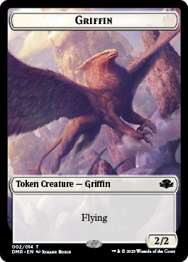 Griffin Token [Dominaria Remastered Tokens] | Rook's Games and More