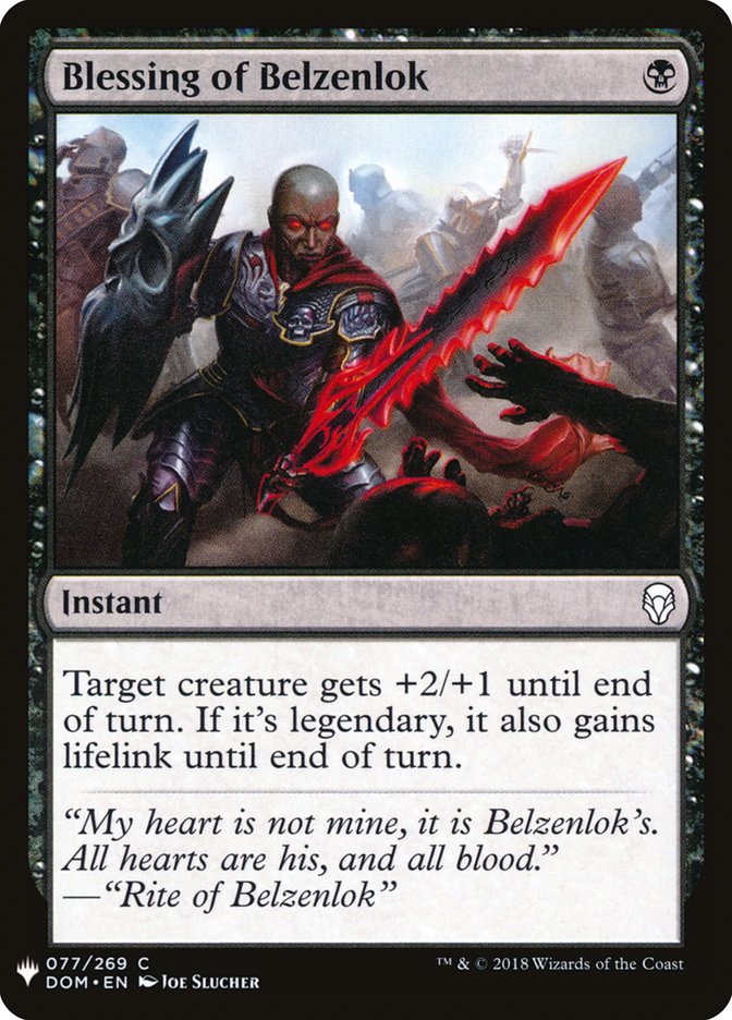 Blessing of Belzenlok [Mystery Booster] | Rook's Games and More