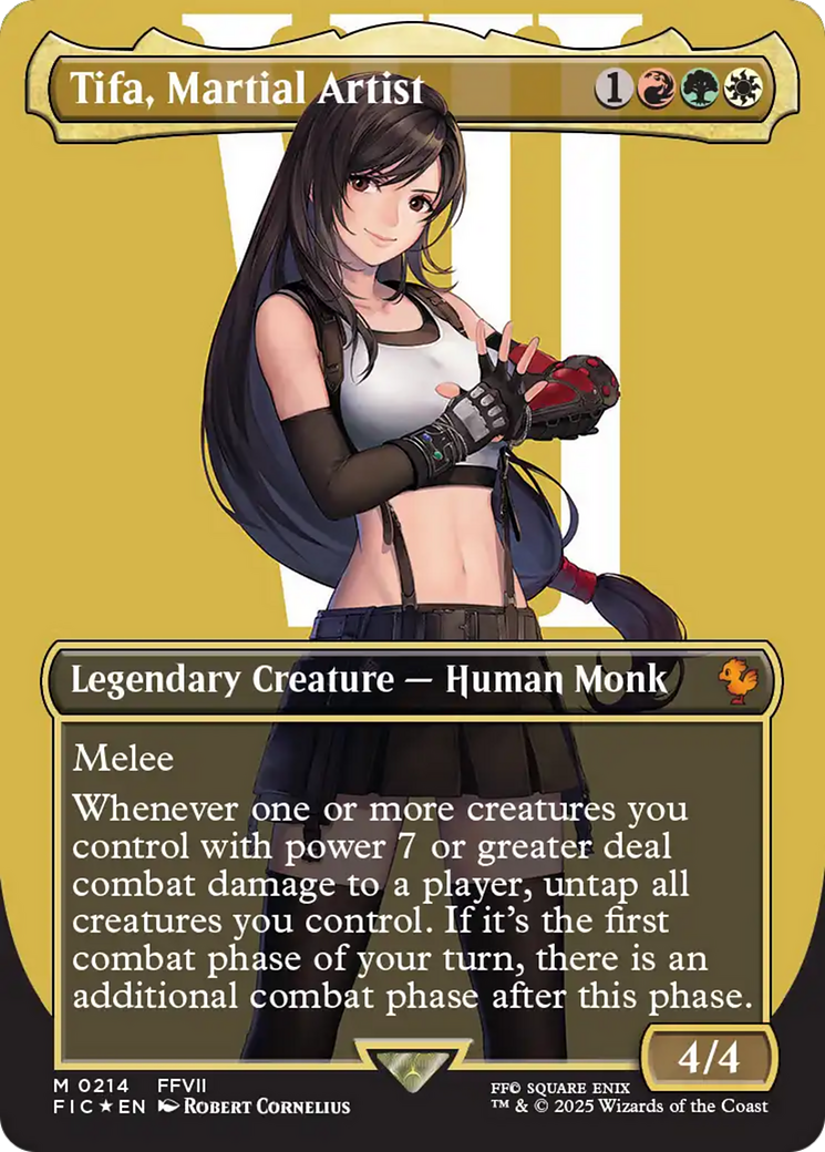 Tifa, Martial Artist (Borderless) (Surge Foil) [FINAL FANTASY Commander] | Rook's Games and More