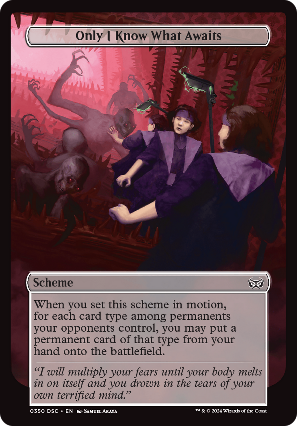Only I Know What Awaits (Full Art) [Duskmourn: Archenemy] | Rook's Games and More