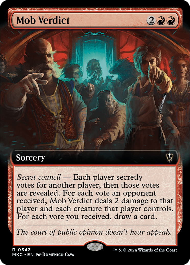 Mob Verdict (Extended Art) [Murders at Karlov Manor Commander] | Rook's Games and More