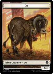 Phyrexian Golem // Ox Double-Sided Token [Commander Masters Tokens] | Rook's Games and More