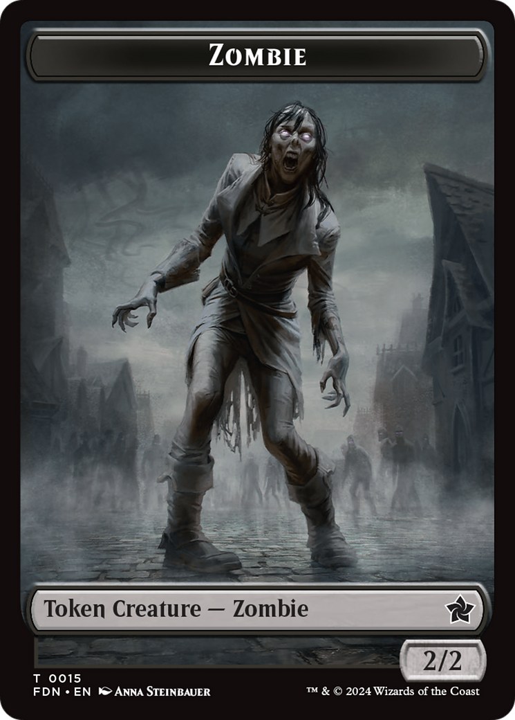 Faerie // Zombie Double-Sided Token [Foundations Tokens] | Rook's Games and More