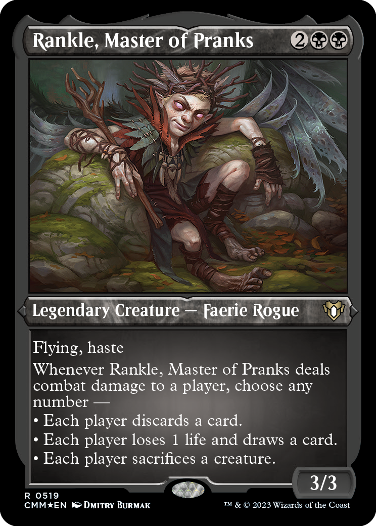 Rankle, Master of Pranks (Foil Etched) [Commander Masters] | Rook's Games and More