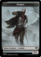 Zombie (0019) // Kor Soldier Double-Sided Token [Commander Masters Tokens] | Rook's Games and More