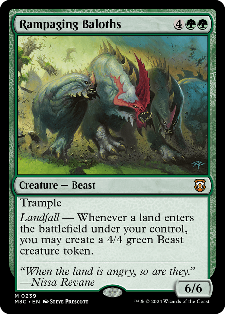 Rampaging Baloths (Ripple Foil) [Modern Horizons 3 Commander] | Rook's Games and More