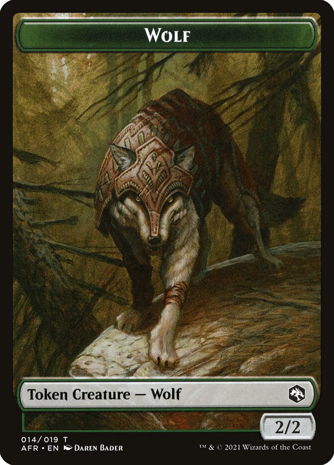 Wolf // Boo Double-Sided Token [Dungeons & Dragons: Adventures in the Forgotten Realms Tokens] | Rook's Games and More